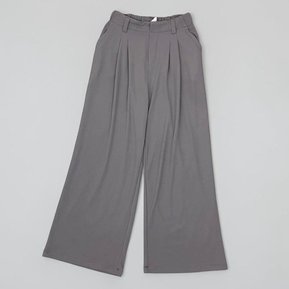 Halara Grey Wide Leg High Rise Trousers